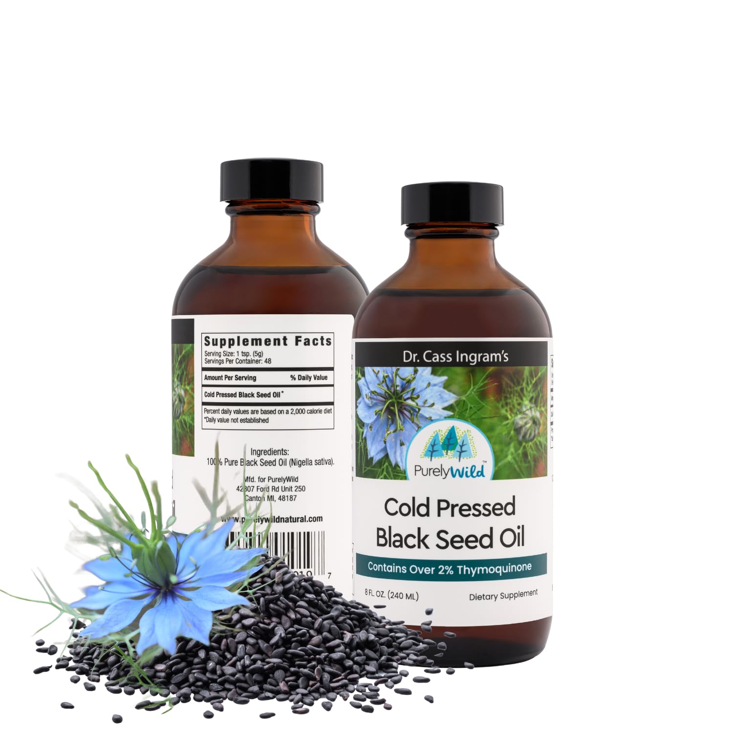 Amazon.com: PURELY WILD Black Seed Oil by Dr. Cass Ingram - Wild